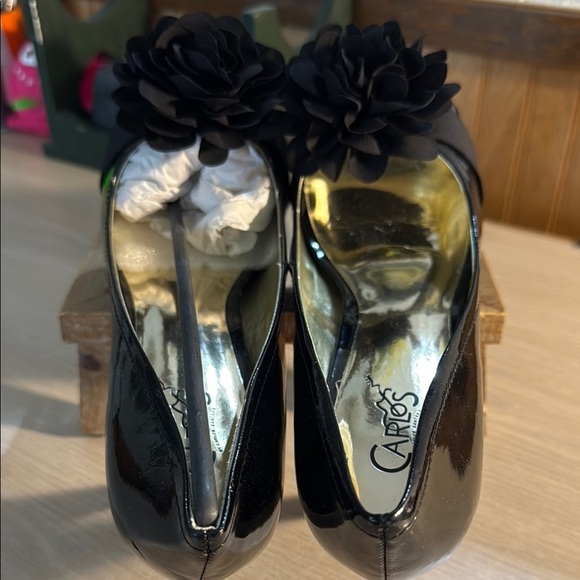 Carlos by Carlos Santana Cupcake Stiletto Black Patent Heel - Picture 8 of 8